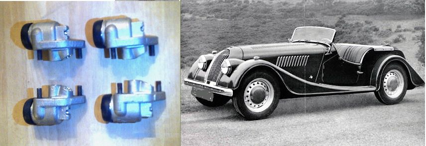 FRONT BRAKE WHEEL CYLINDERS x4 (Morgan Plus 4, 4/4 10hp) (1950- 60) 